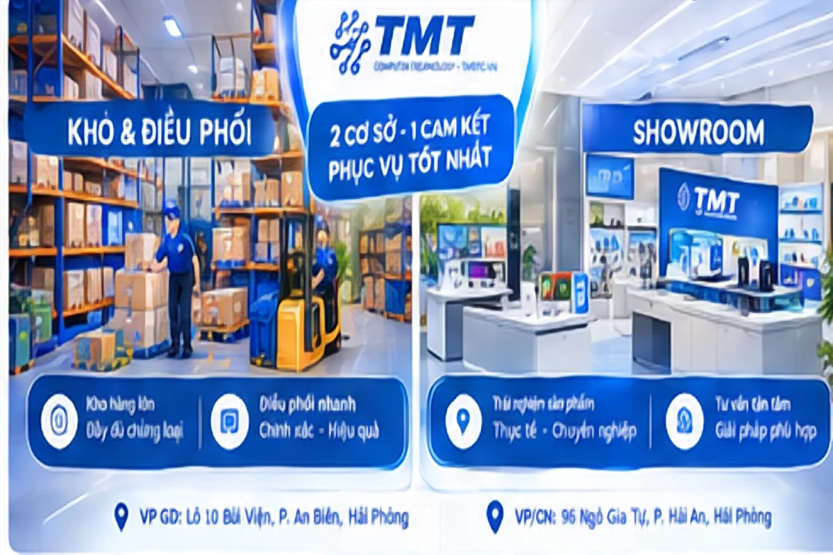 Hai cơ sở TMT — Kho & Điều phối và Showroom